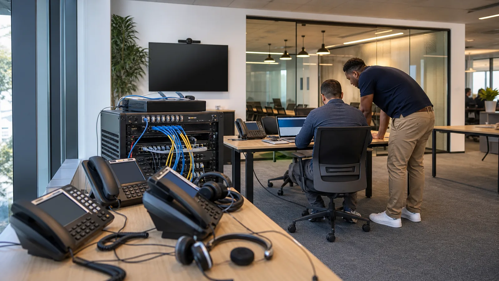 Brooklyn VoIP team reviewing business voice and call-flow operations requirements for Cybersecurity MSP NYC — Brooklyn Voice Continuity